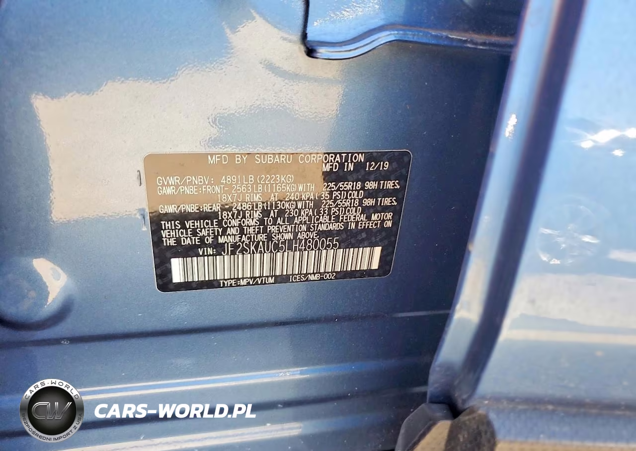 2020 Subaru Forester Limited VIN:JF2SKAUC5LH480055 - 13