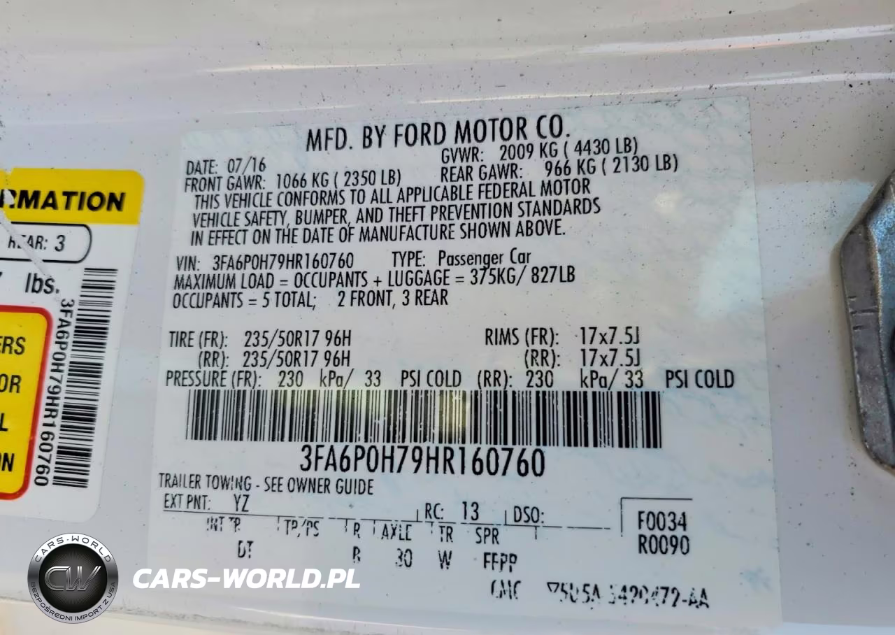 2017 Ford Fusion Se VIN:3FA6P0H79HR160760 - 13