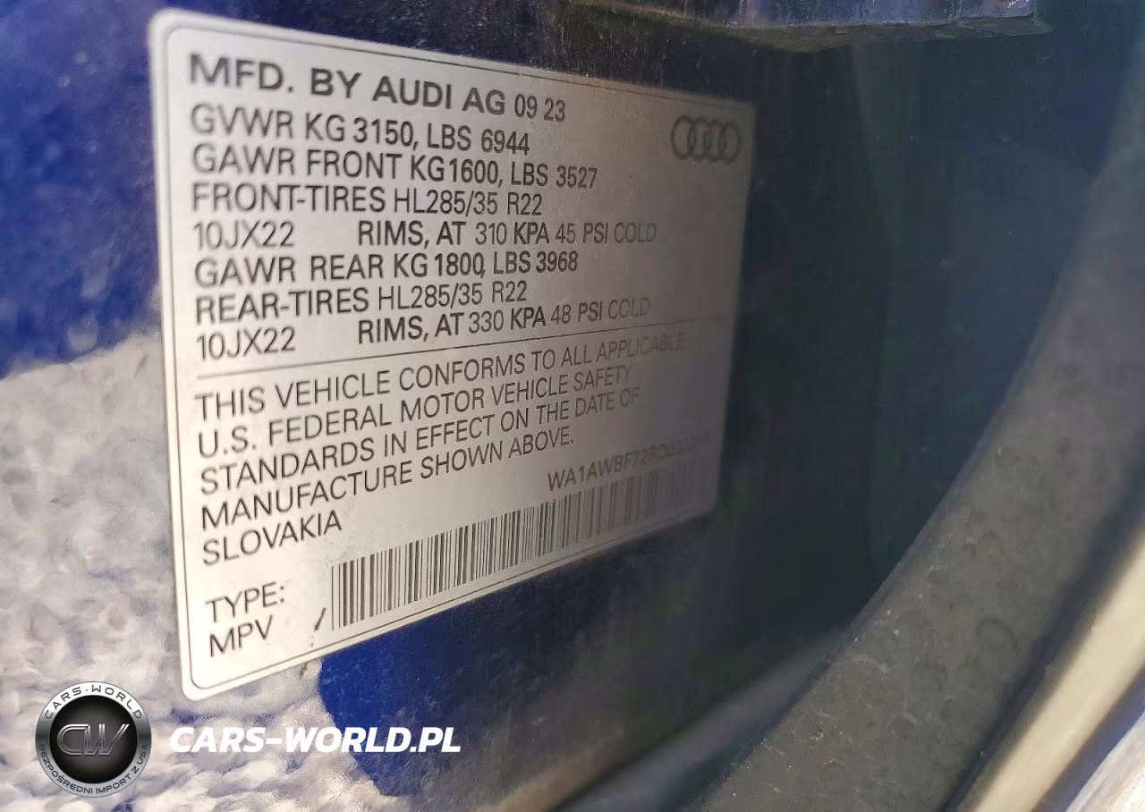 2024 Audi Sq7 Premium Plus VIN:WA1AWBF72RD002349 - 14