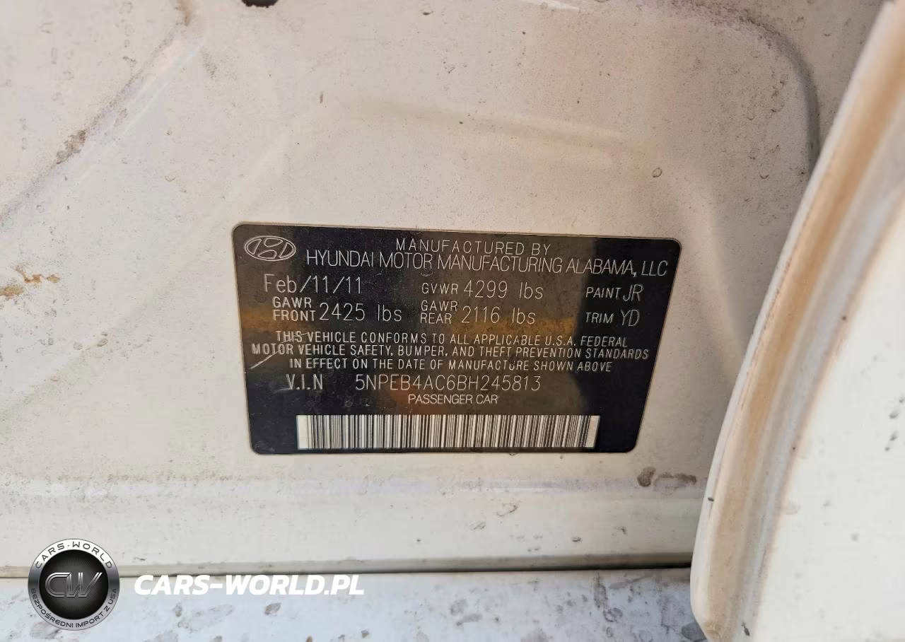 2011 Hyundai Sonata Gls VIN:5NPEB4AC6BH245813 - 12