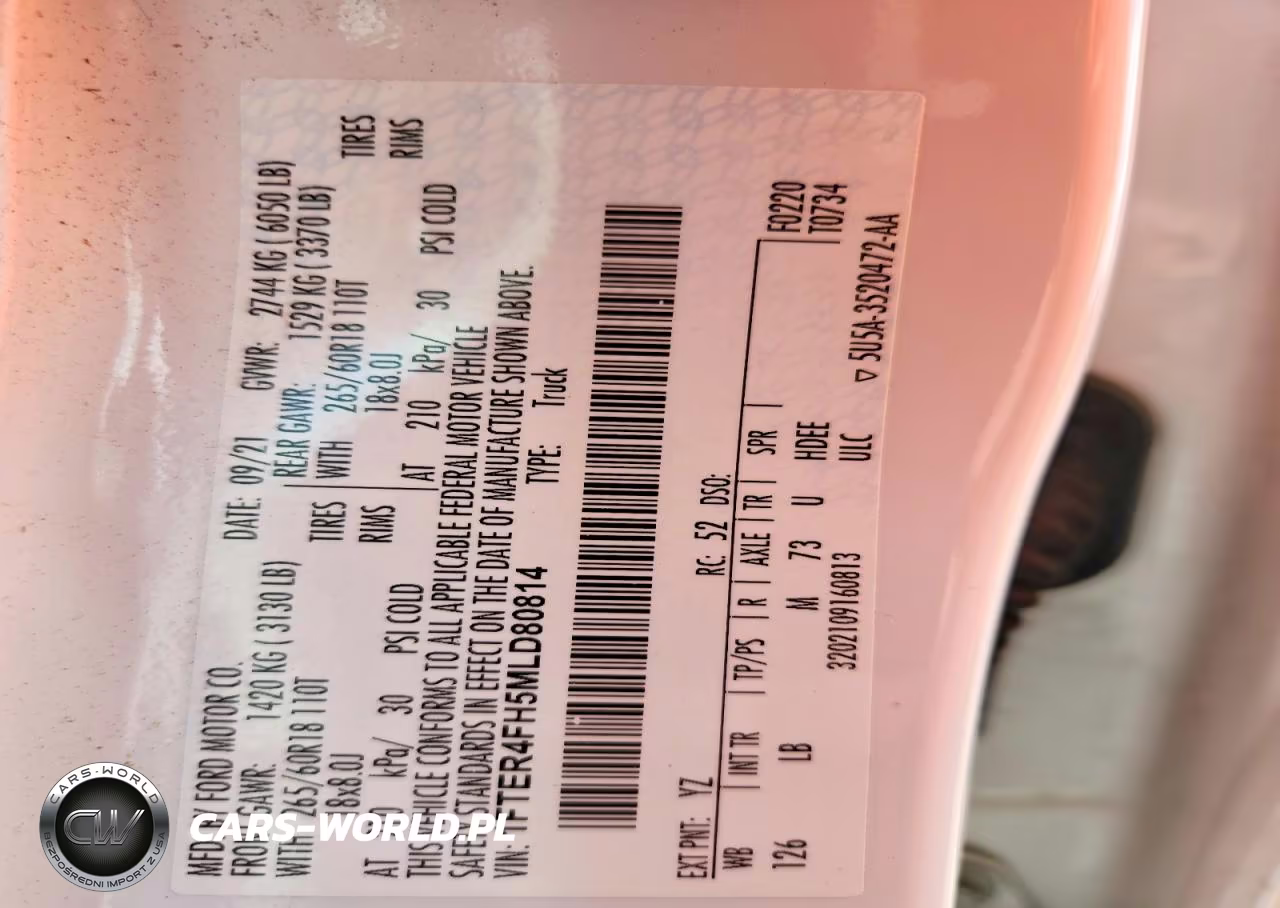 2021 Ford Ranger Xl VIN:1FTER4FH5MLD80814 - 12