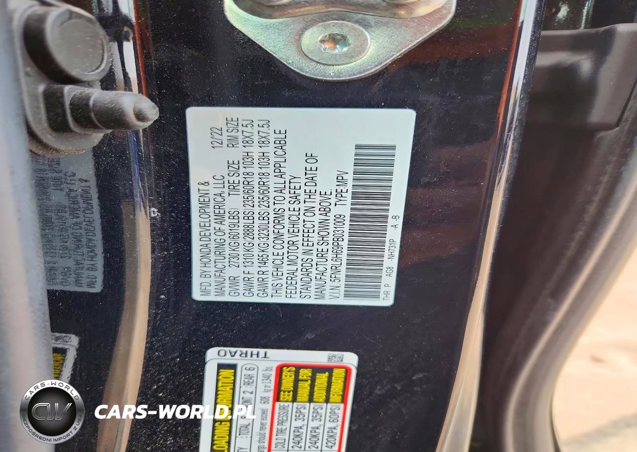 2023 Honda Odyssey Exl VIN:5FNRL6H69PB031009 - 14