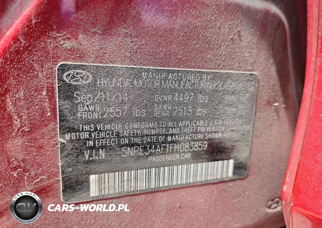 2015 Hyundai Sonata Sport VIN:5NPE34AF1FH083859 - 12
