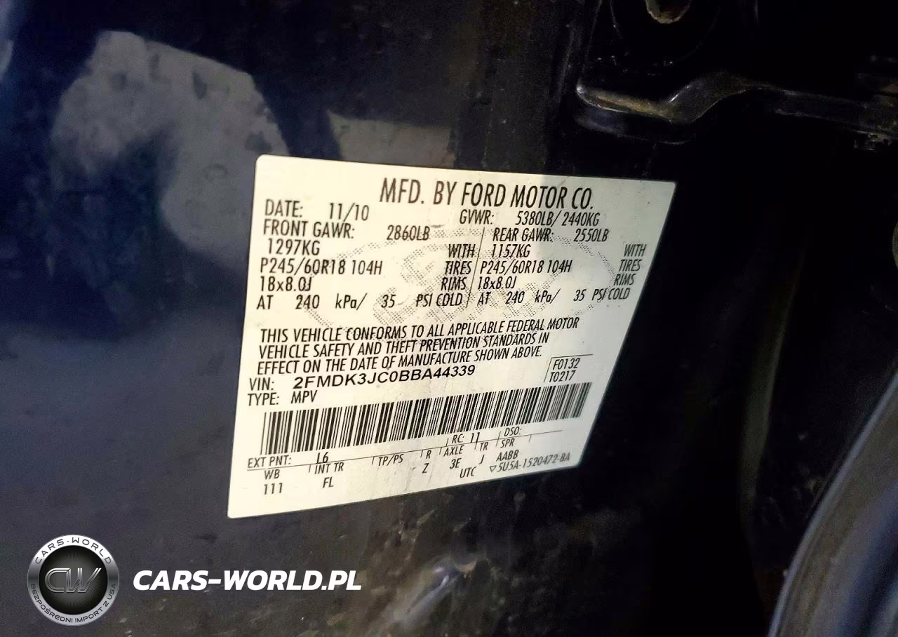 2011 Ford Edge Sel VIN:2FMDK3JC0BBA44339 - 12