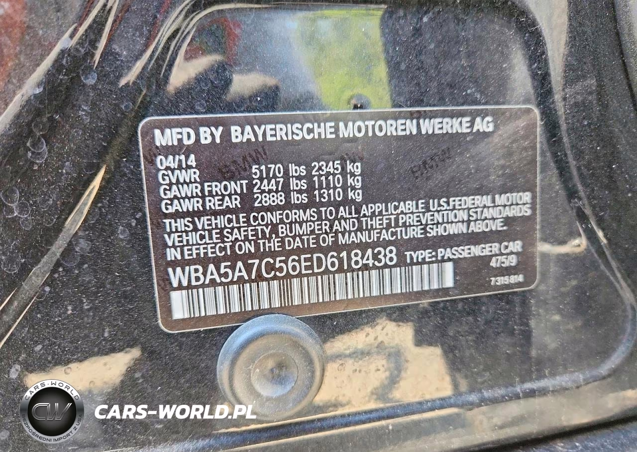 2014 BMW 528 Xi VIN:WBA5A7C56ED618438 - 12