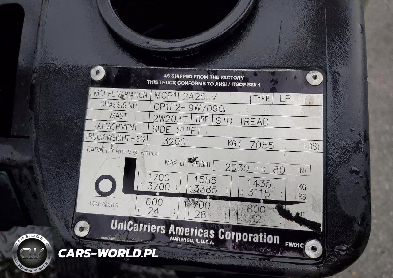 2015 Unicarriers Mcp1F2A20Lv Forklift VIN:CP1F29W7090 - 10