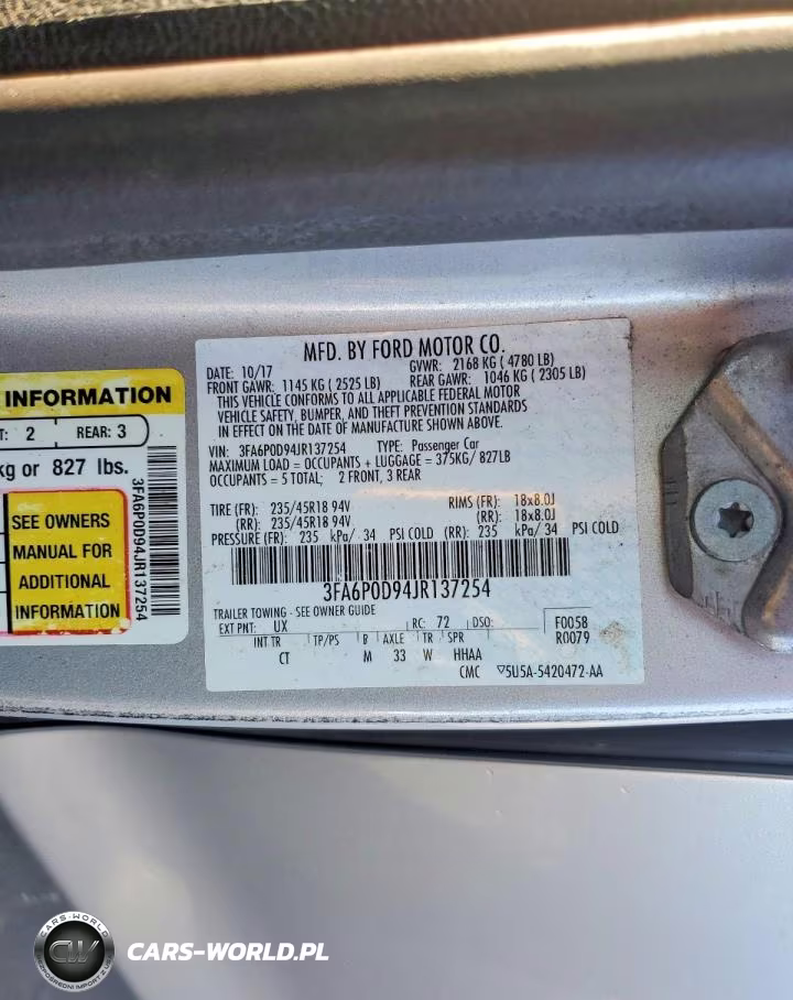 2018 Ford Fusion Titanium-Platinum VIN:3FA6P0D94JR137254 - 12