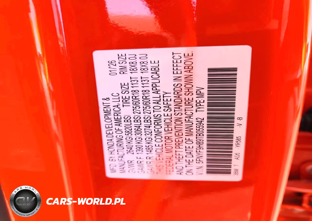 2026 Honda Passport Trailsport Elite VIN:5FNYF9H89TB055942 - 13
