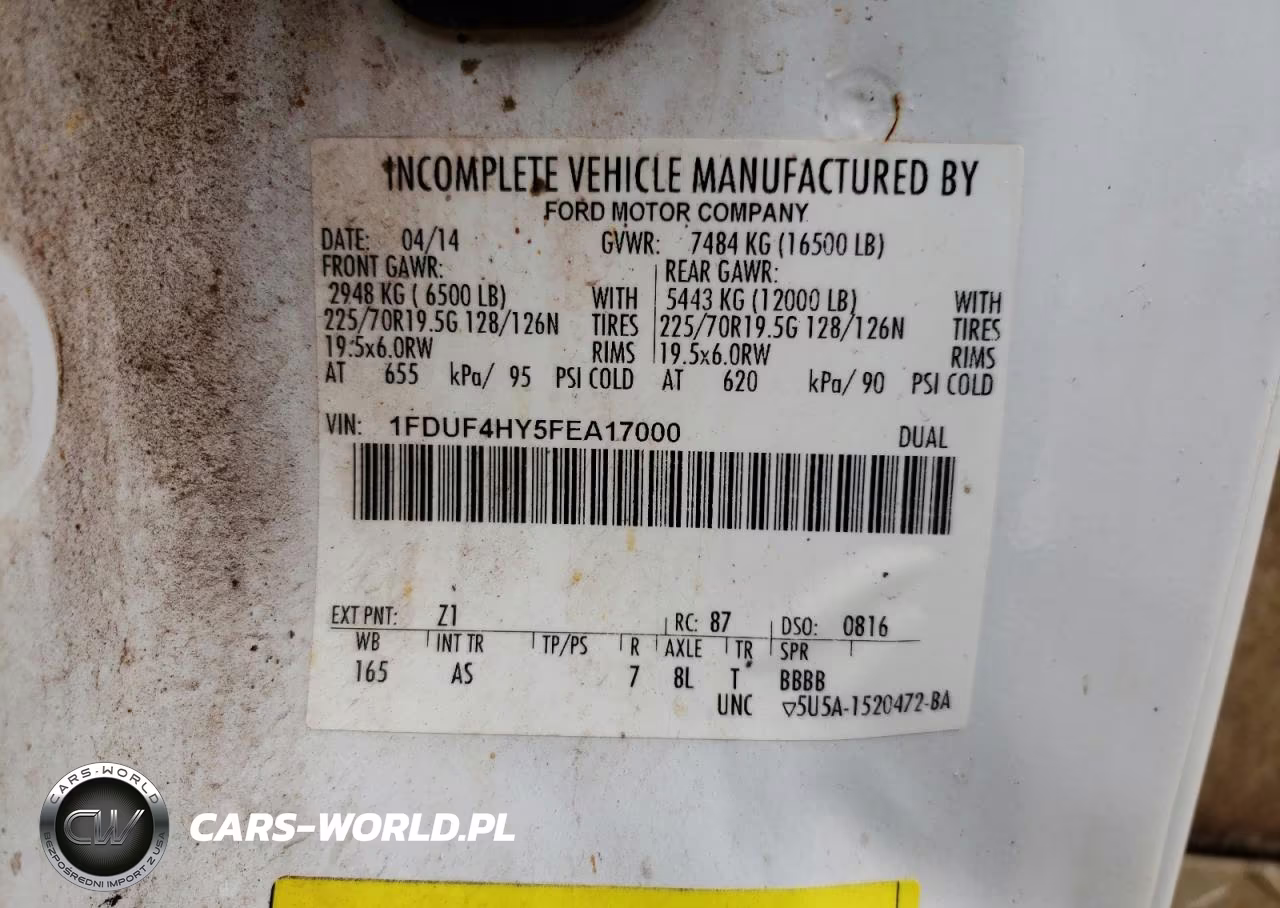 2015 Ford F450 Super Duty VIN:1FDUF4HY5FEA17000 - 12