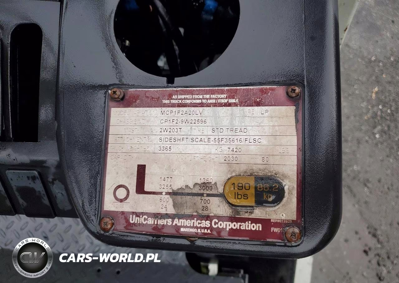 2016 Unicarriers Mcp1F2A20Lv Forklift VIN:CP1F29W22596 - 10