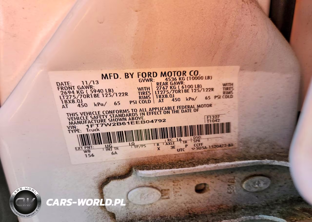 2014 Ford F250 Super Duty VIN:1FT7W2B61EEB04792 - 12