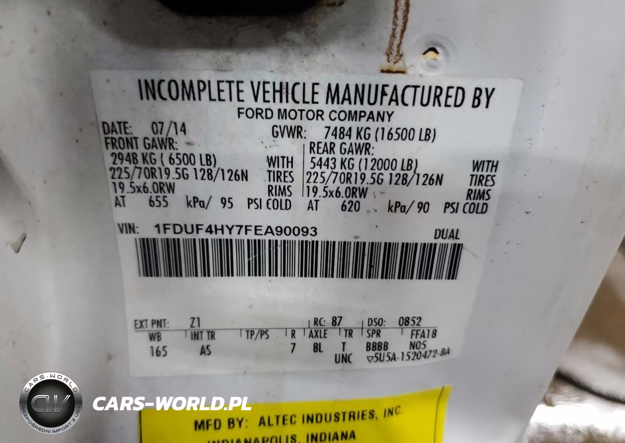 2015 Ford F450 Super Duty VIN:1FDUF4HY7FEA90093 - 12