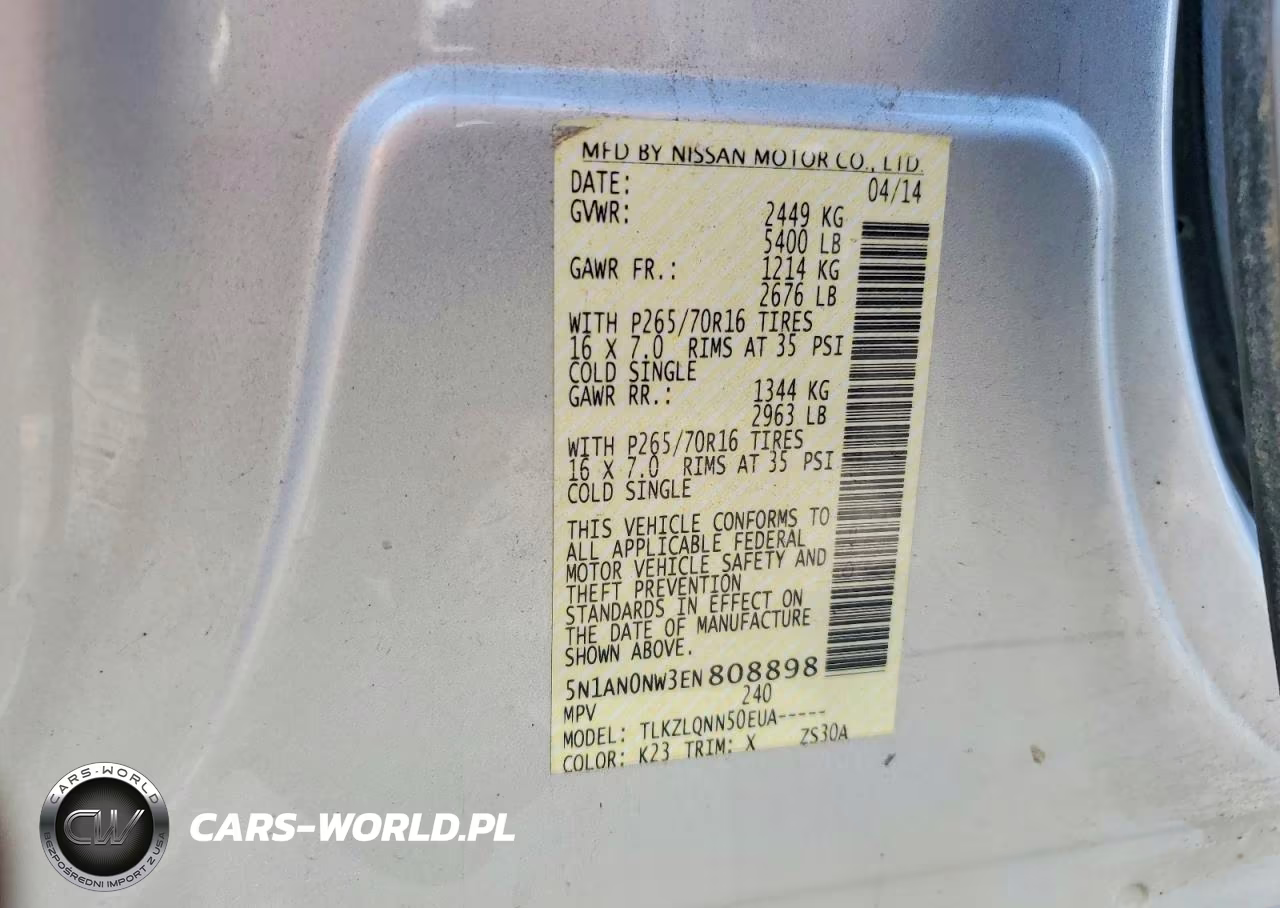 2014 Nissan Xterra X VIN:5N1AN0NW3EN808898 - 13