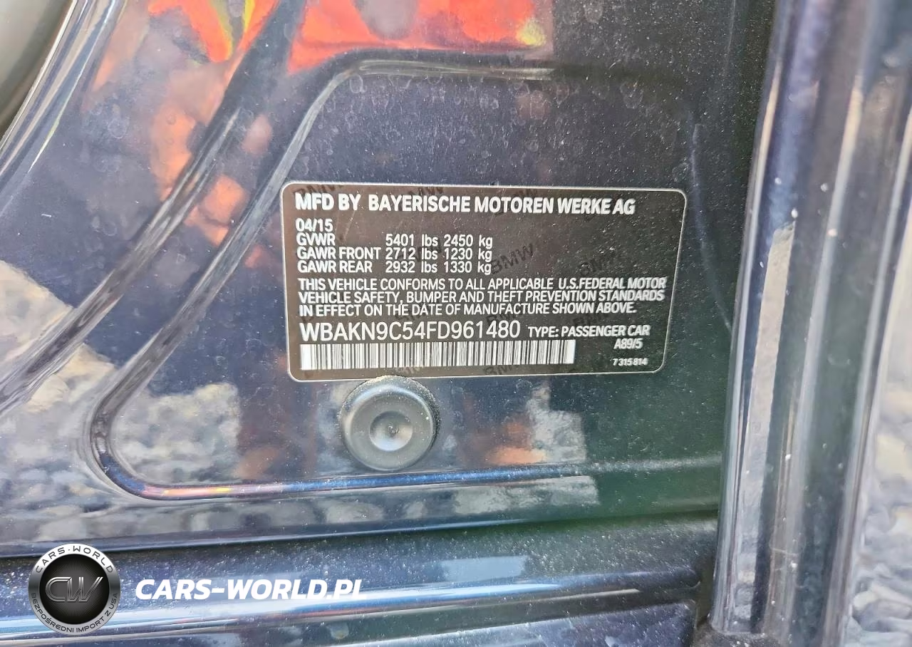 2015 BMW 550 I VIN:WBAKN9C54FD961480 - 12