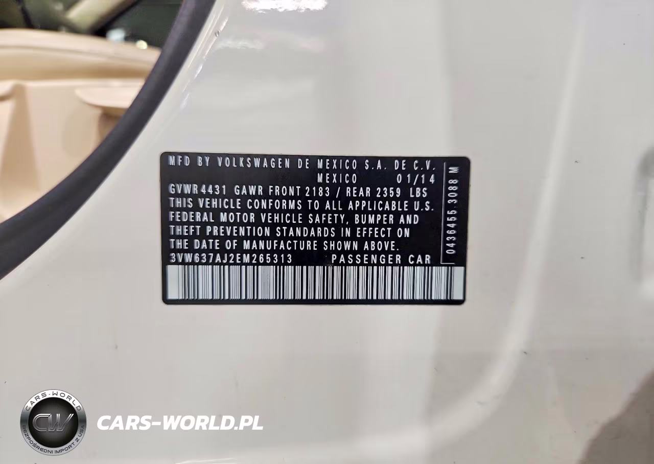 2014 Volkswagen Jetta Hybrid VIN:3VW637AJ2EM265313 - 12