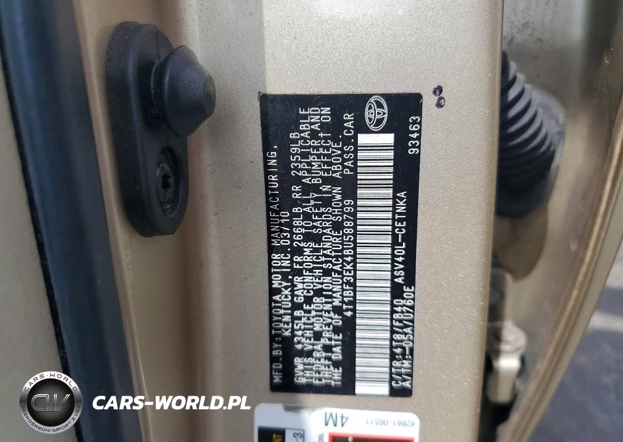 2011 Toyota Camry Le VIN:4T1BF3EK4BU588799 - 12