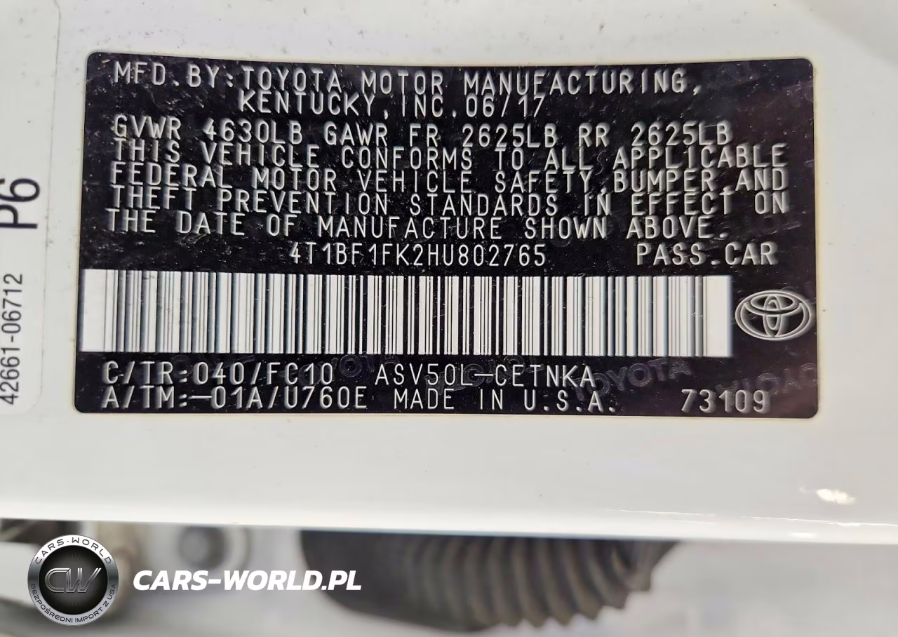 2017 Toyota Camry Le VIN:4T1BF1FK2HU802765 - 12