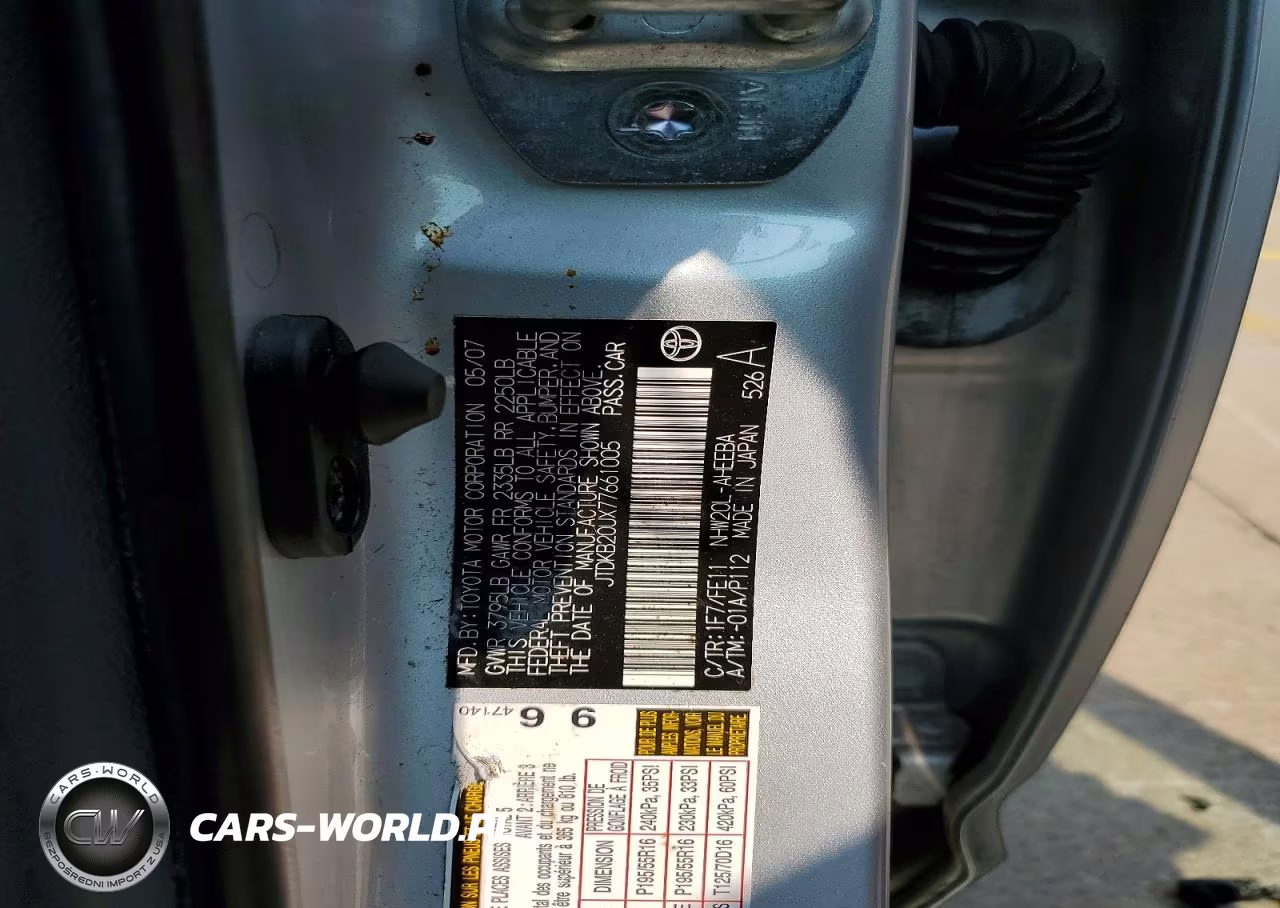 2007 Toyota Prius Touring VIN:JTDKB20UX77661005 - 12