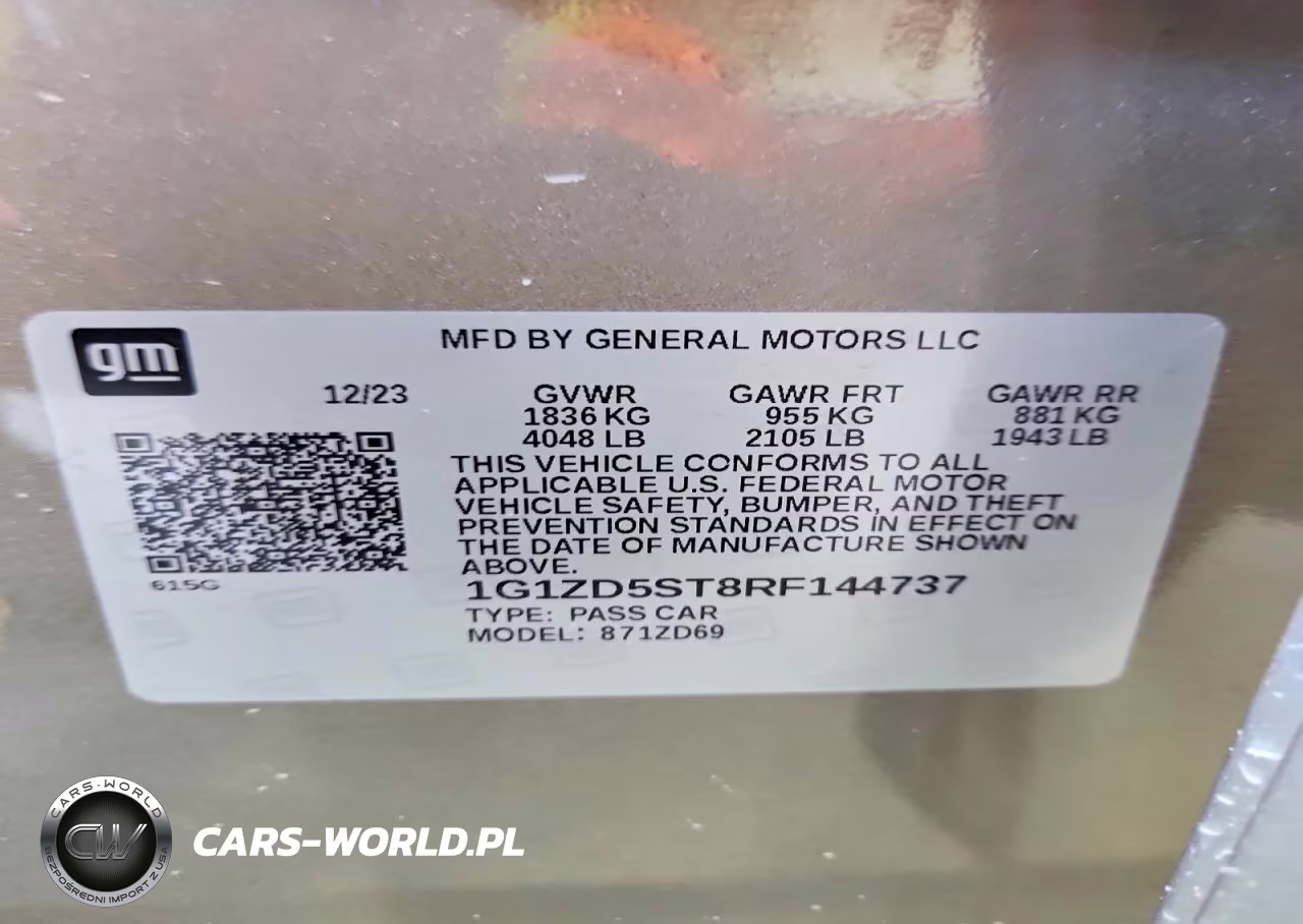 2024 Chevrolet Malibu Lt VIN:1G1ZD5ST8RF144737 - 12