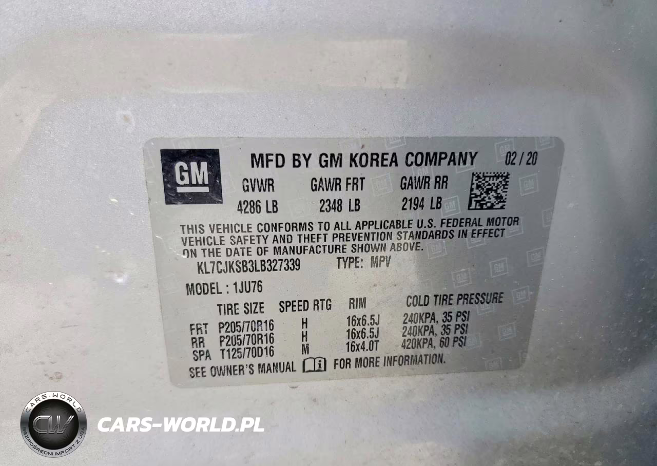 2020 Chevrolet Trax Ls VIN:KL7CJKSB3LB327339 - 13