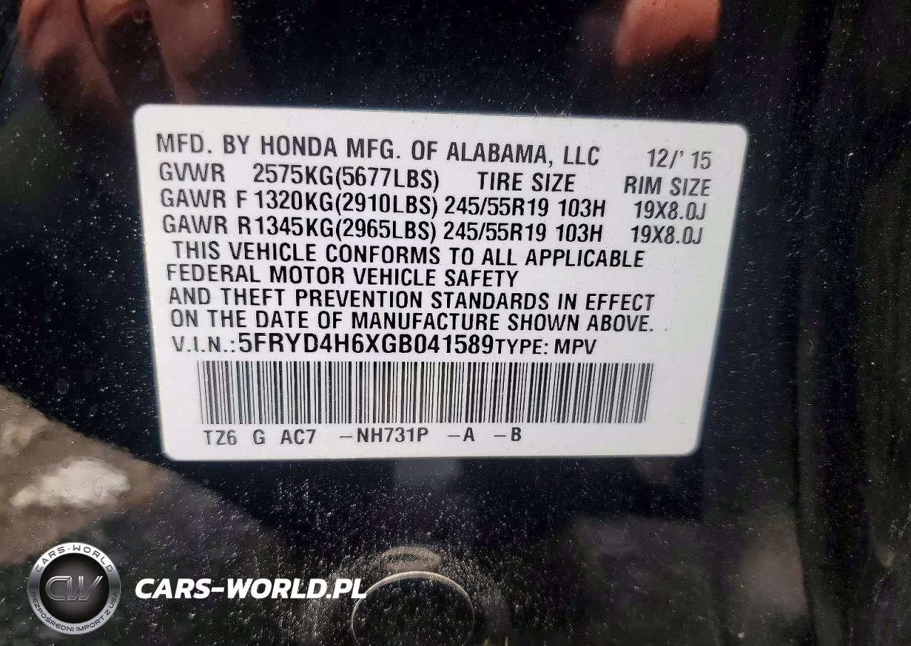 2016 Acura Mdx Technology VIN:5FRYD4H6XGB041589 - 14