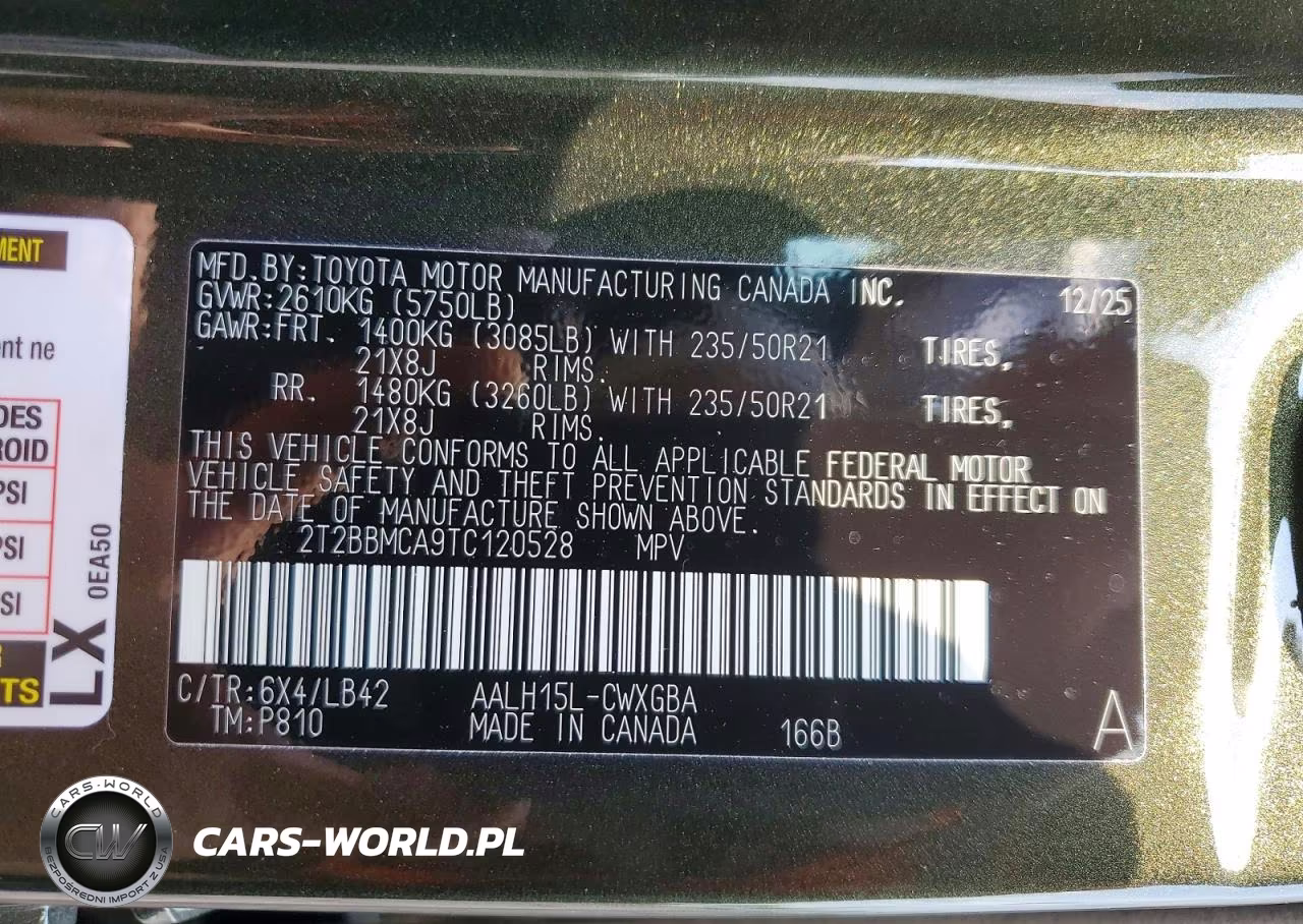 2026 Lexus Rx 350H Premium+ VIN:2T2BBMCA9TC120528 - 12