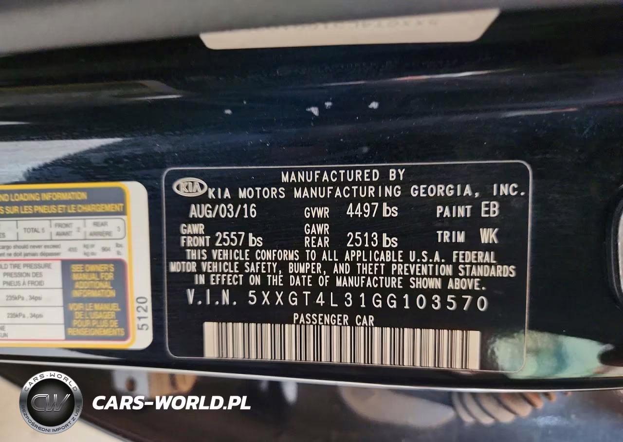 2016 Kia Optima Lx VIN:5XXGT4L31GG103570 - 12