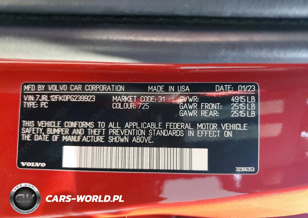 2023 Volvo S60 Core VIN:7JRL12FK0PG239923 - 12