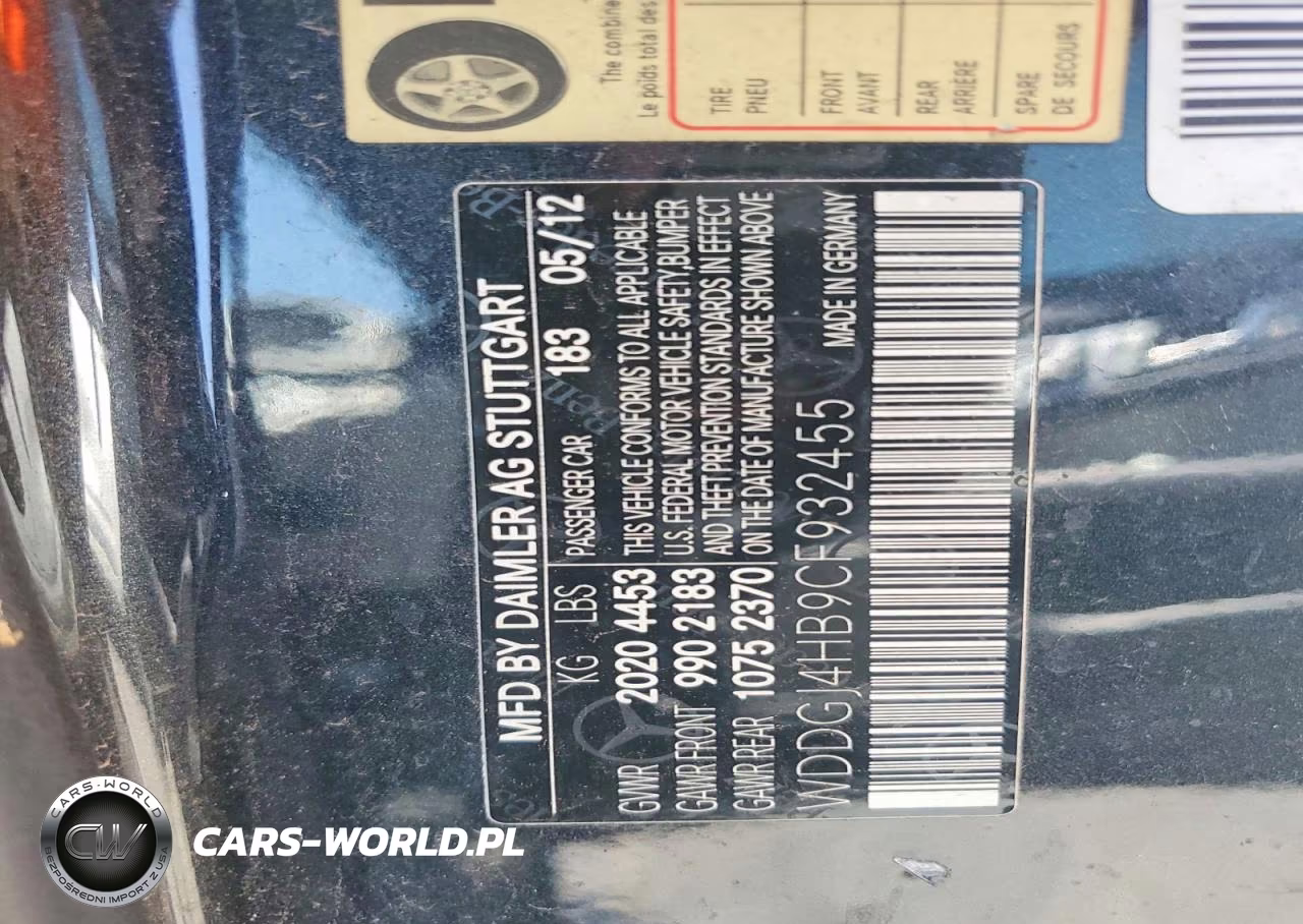 2012 Mercedes-Benz C 250 VIN:WDDGJ4HB9CF932455 - 12