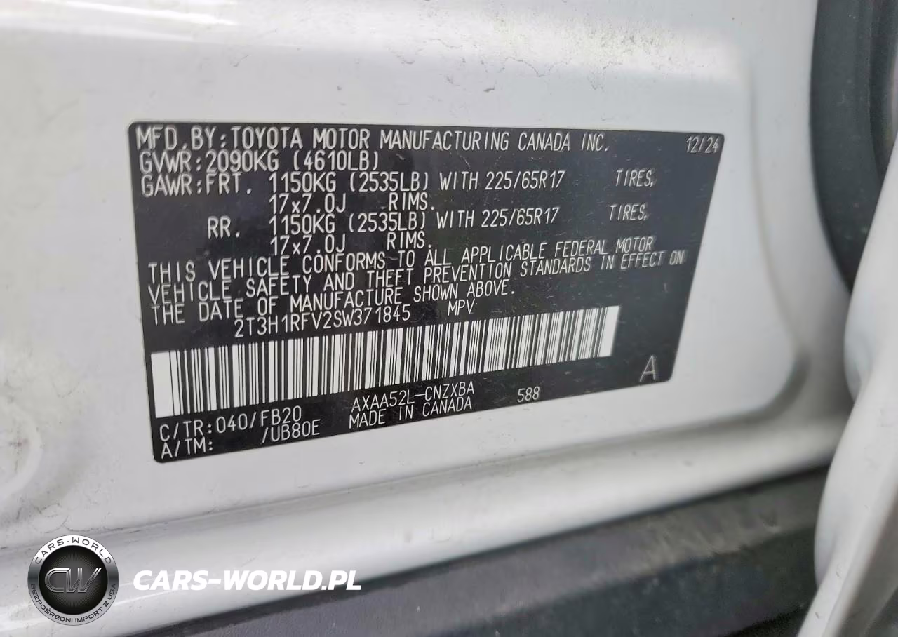 2025 Toyota Rav4 Le VIN:2T3H1RFV2SW371845 - 13