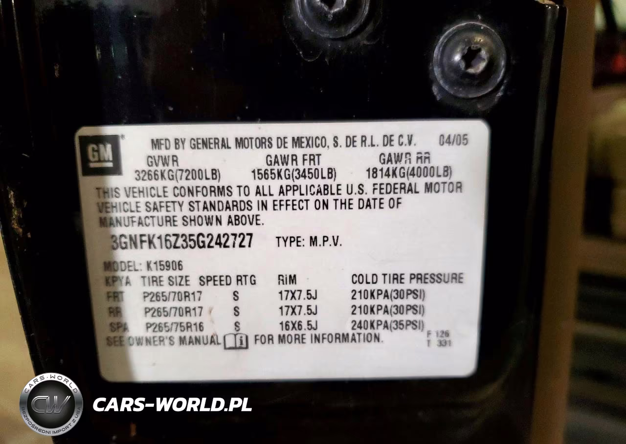 2005 Chevrolet Suburban K1500 VIN:3GNFK16Z35G242727 - 13