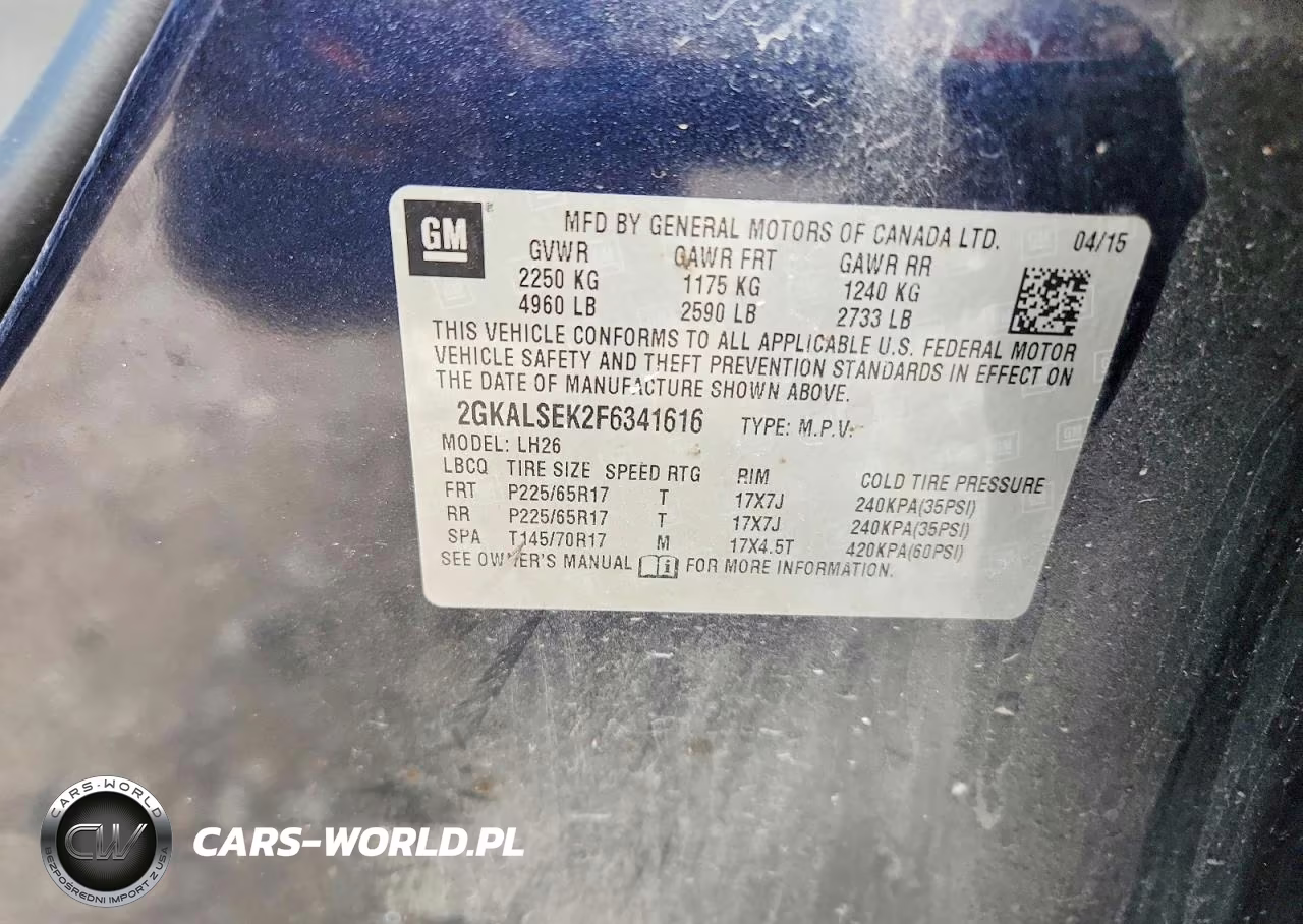 2015 GMC Terrain Slt VIN:2GKALSEK2F6341616 - 13