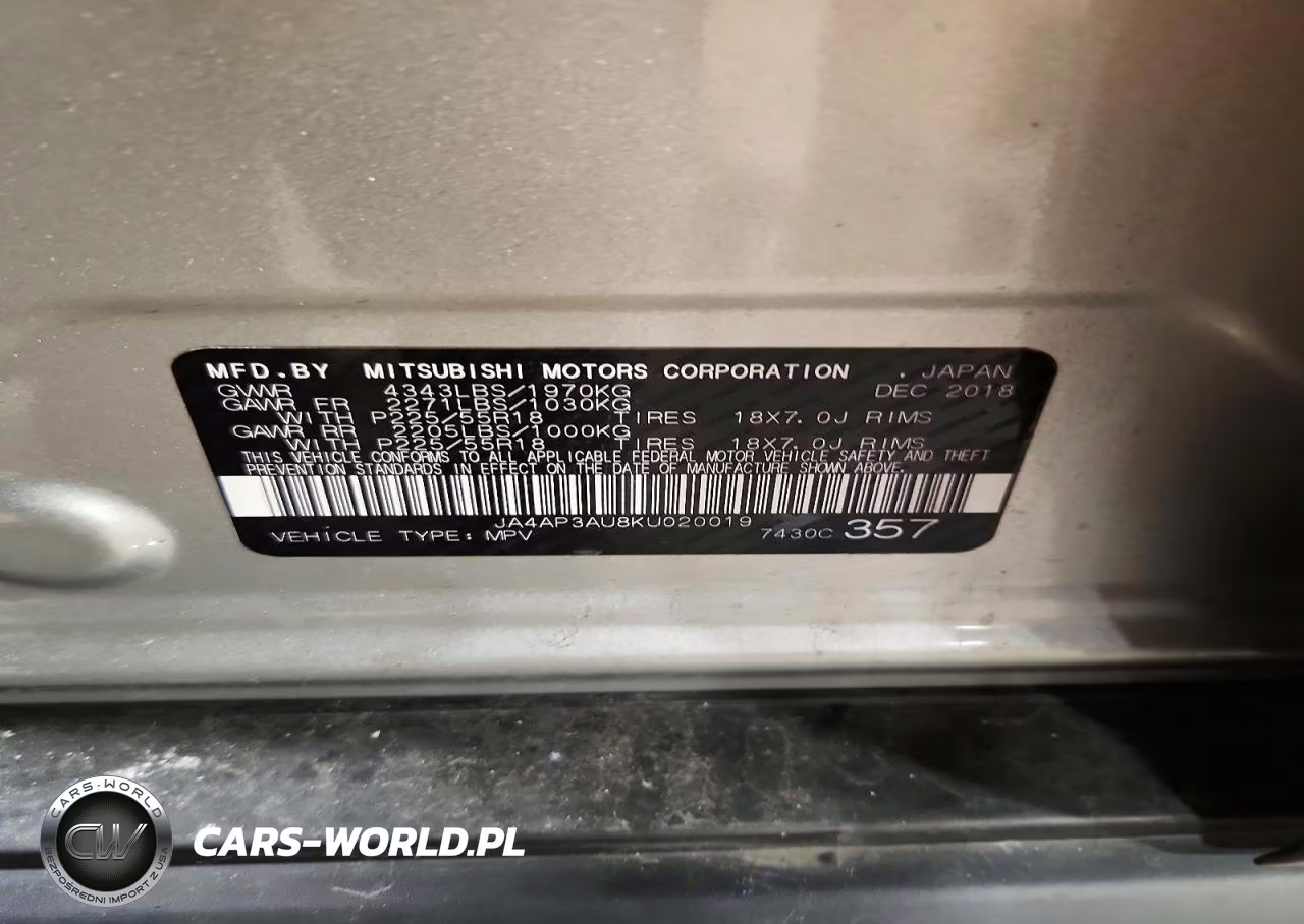 2019 Mitsubishi Outlander Sport Es VIN:JA4AP3AU8KU020019 - 13