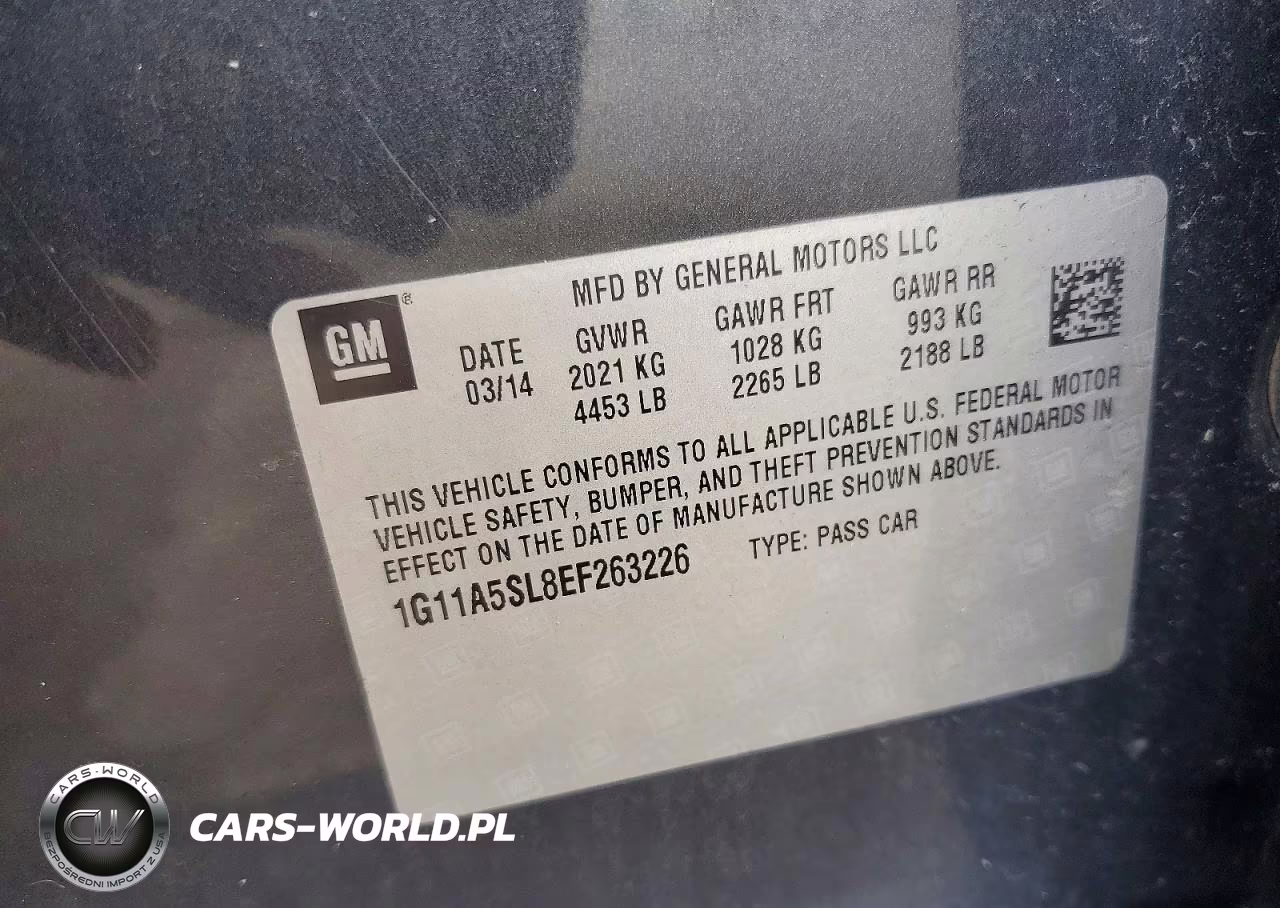 2014 Chevrolet Malibu Ls VIN:1G11A5SL8EF263226 - 12