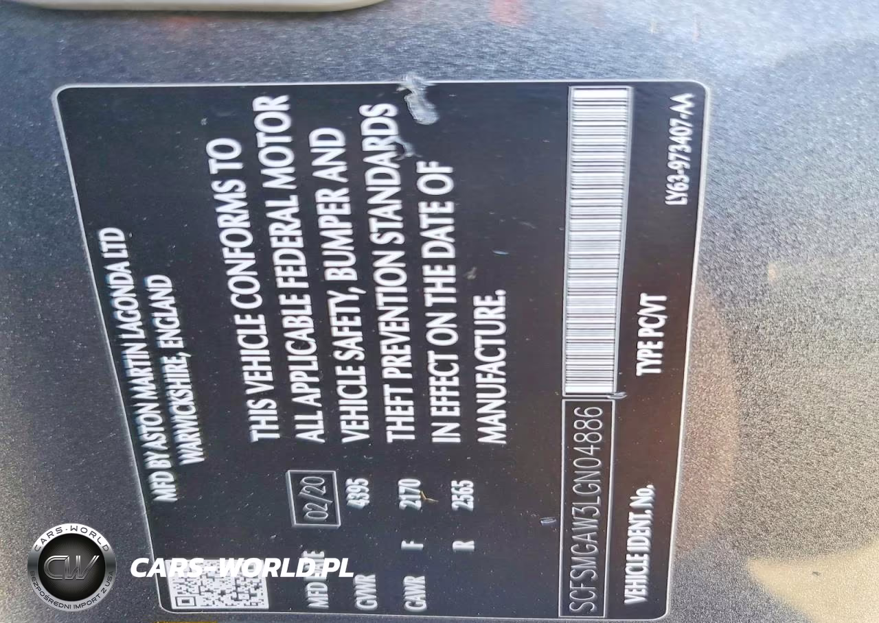 2020 Aston Martin Vantage VIN:SCFSMGAW3LGN04886 - 13