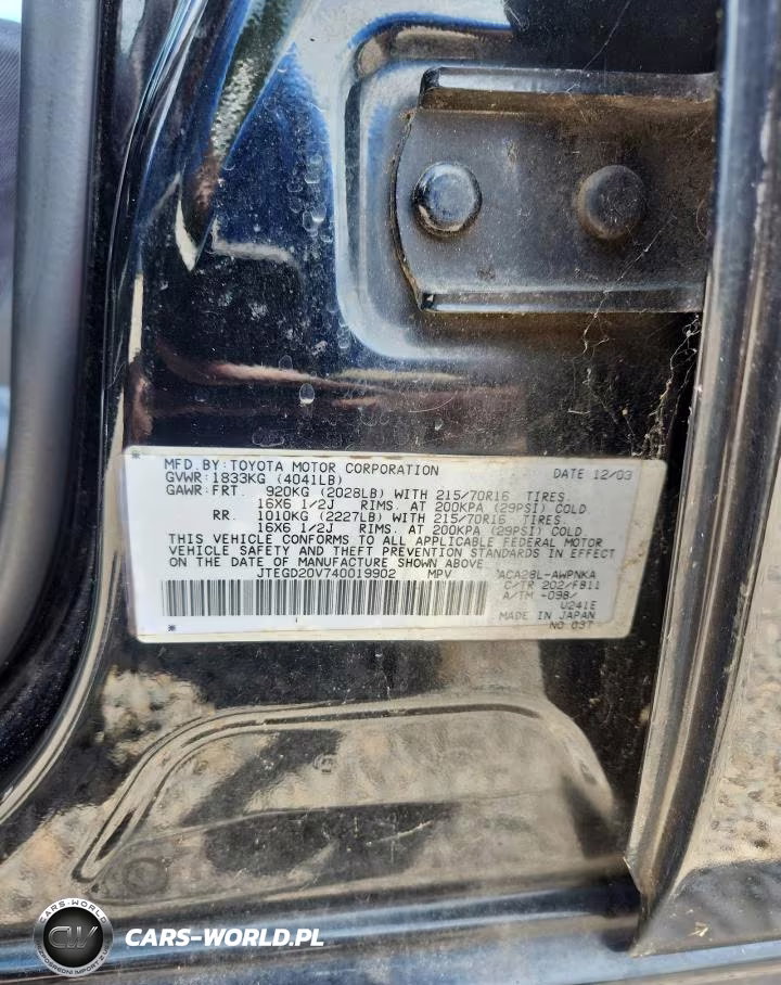 2004 Toyota Rav4 Base VIN:JTEGD20V740019902 - 13