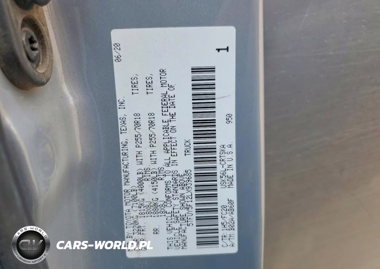 2020 Toyota Tundra Sr5 VIN:5TFUY5F12LX939685 - 12