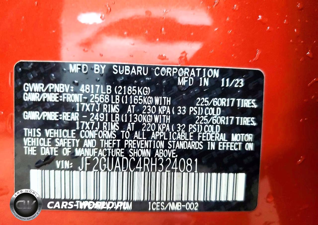 2024 Subaru Crosstrek Premium VIN:JF2GUADC4RH324081 - 13