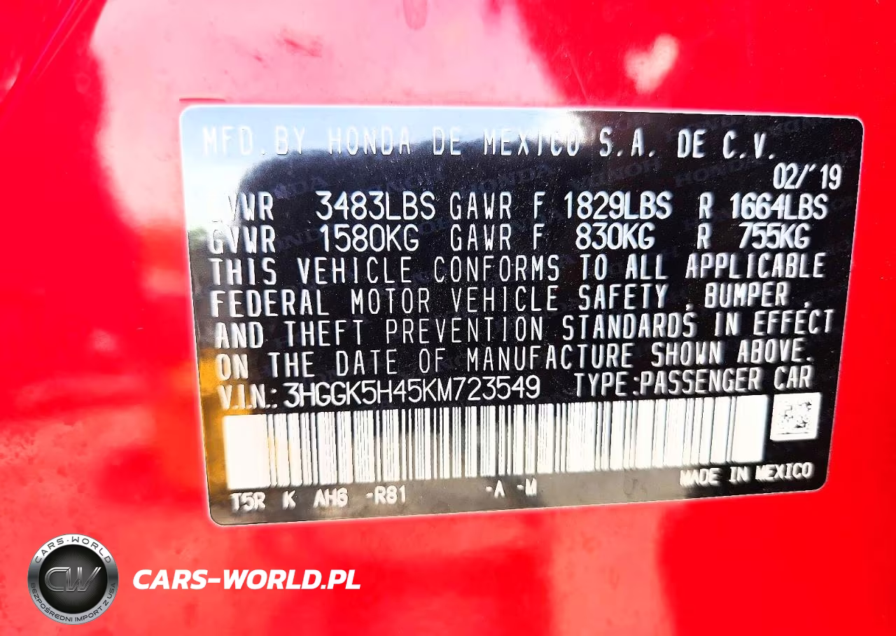 2019 Honda Fit Lx VIN:3HGGK5H45KM723549 - 13