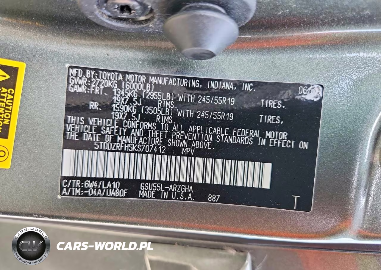 2019 Toyota Highlander Limited Platinum VIN:5TDDZRFH5KS707412 - 13