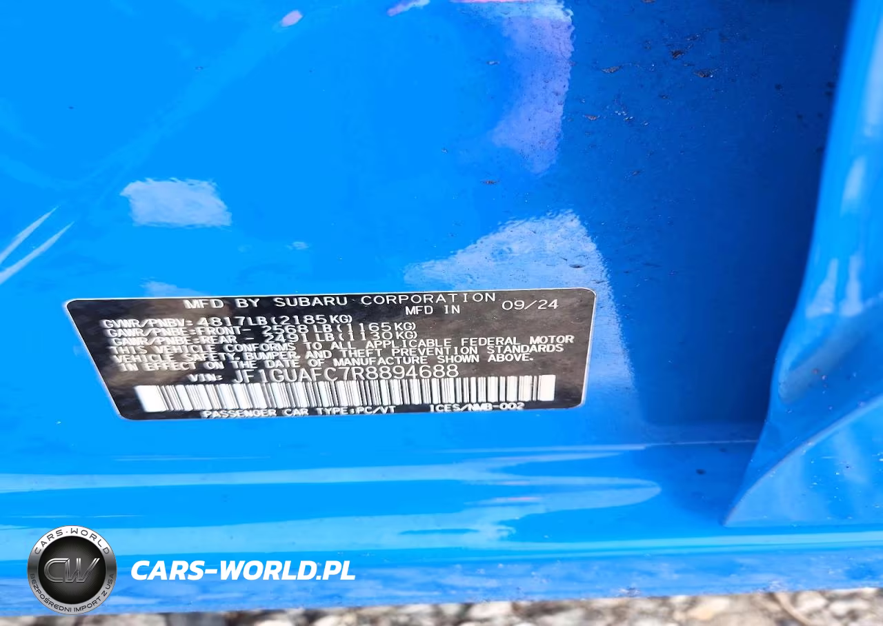 2024 Subaru Impreza Sport VIN:JF1GUAFC7R8894688 - 12