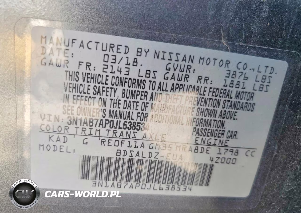 2018 Nissan Sentra Sv VIN:3N1AB7AP0JL638534 - 13