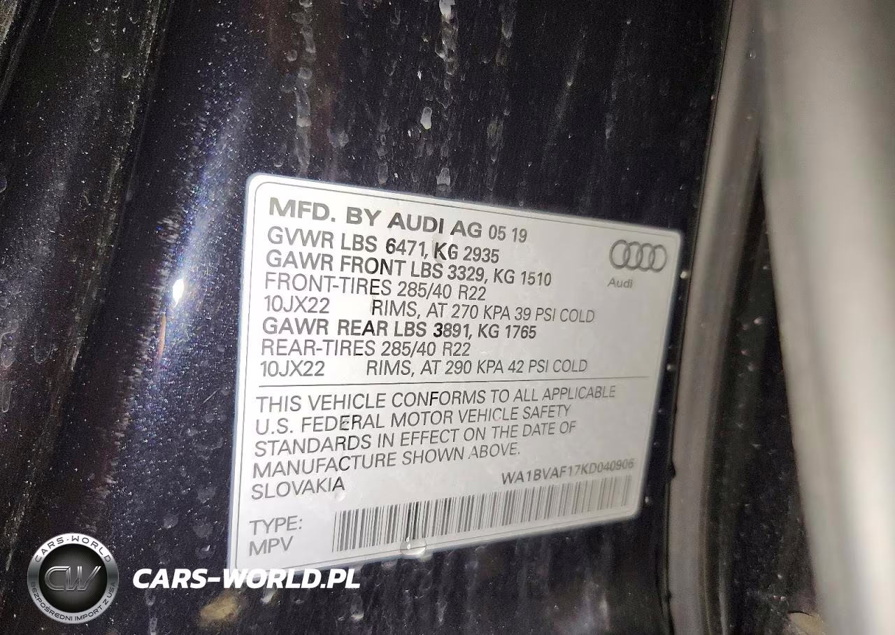 2019 Audi Q8 Premium Plus VIN:WA1BVAF17KD040906 - 13