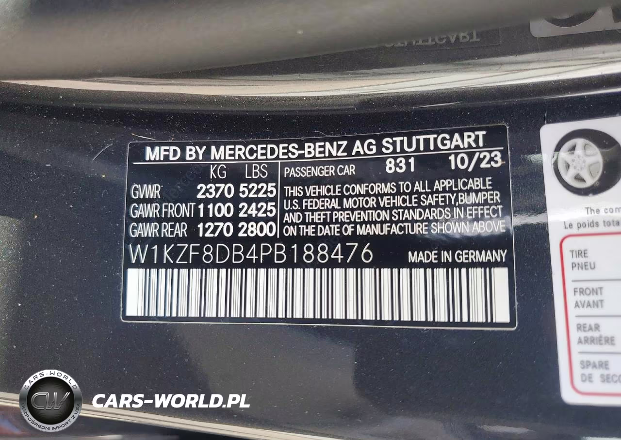2023 Mercedes-Benz E 350 VIN:W1KZF8DB4PB188476 - 12