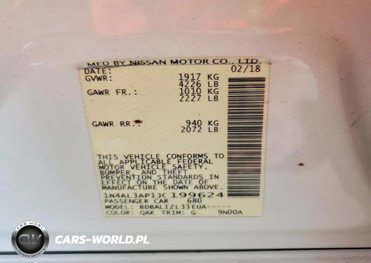 2018 Nissan Altima 2.5 Sv VIN:1N4AL3AP1JC199624 - 12