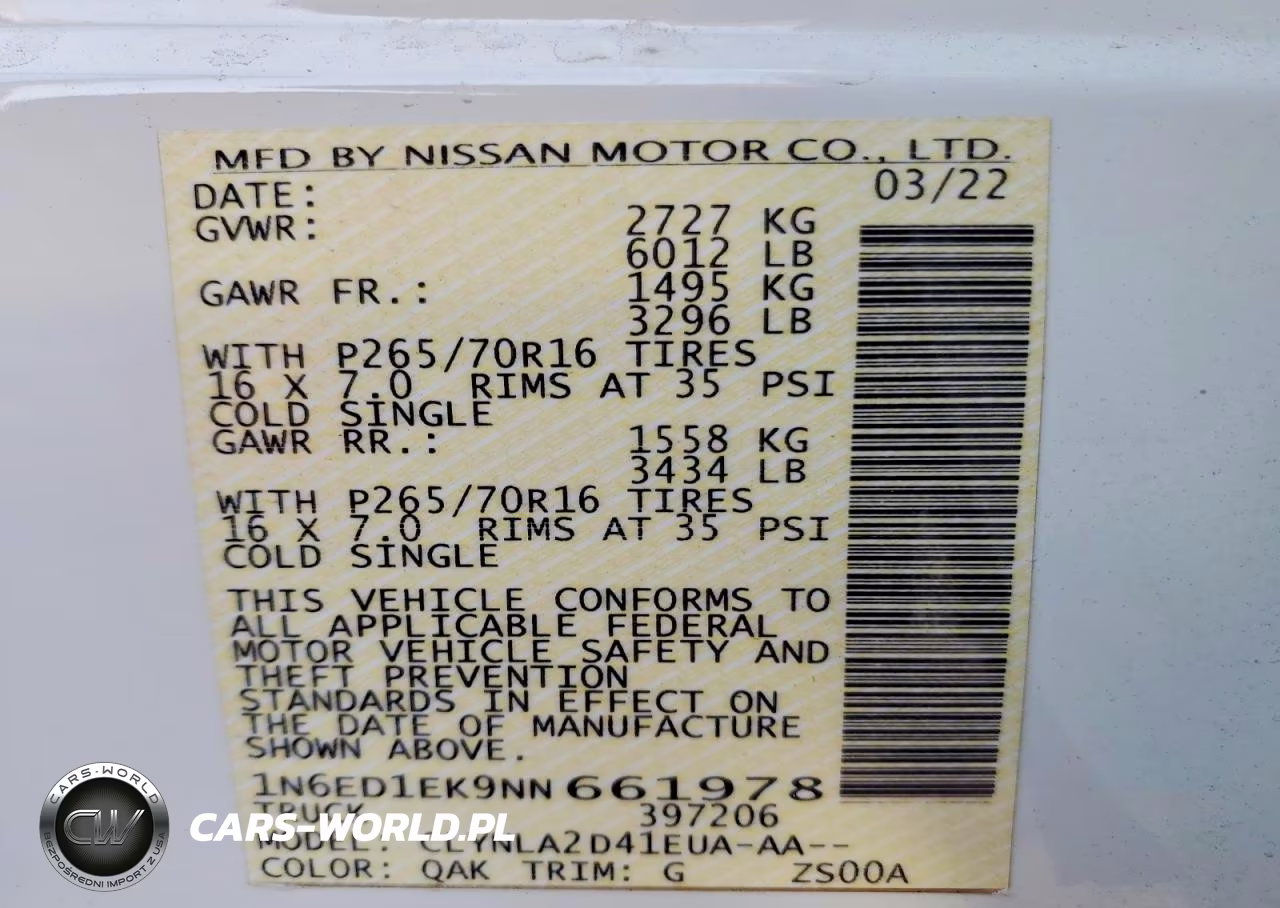 2022 Nissan Frontier S VIN:1N6ED1EK9NN661978 - 12