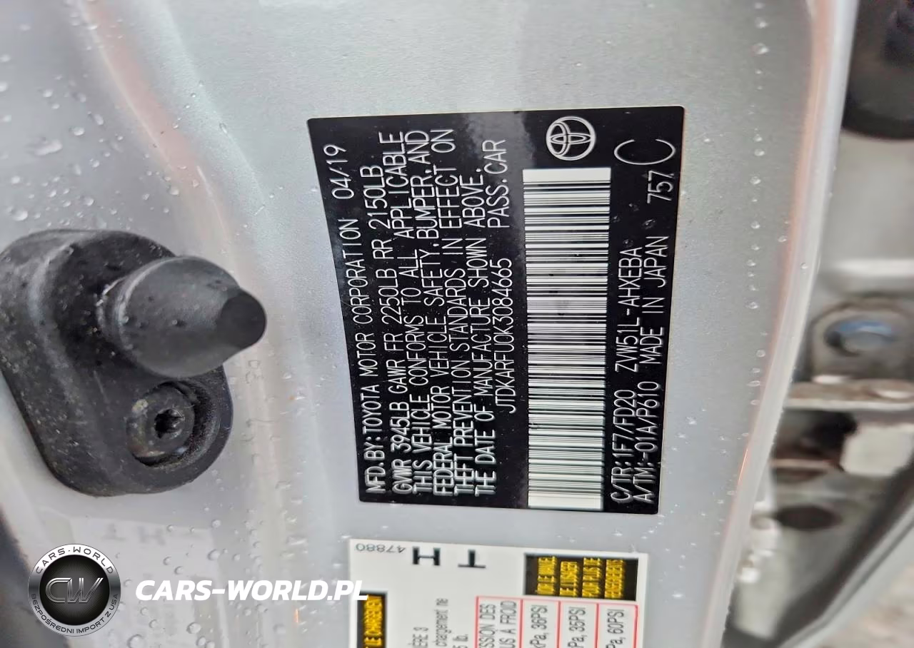 2019 Toyota Prius Le VIN:JTDKARFU0K3084665 - 12