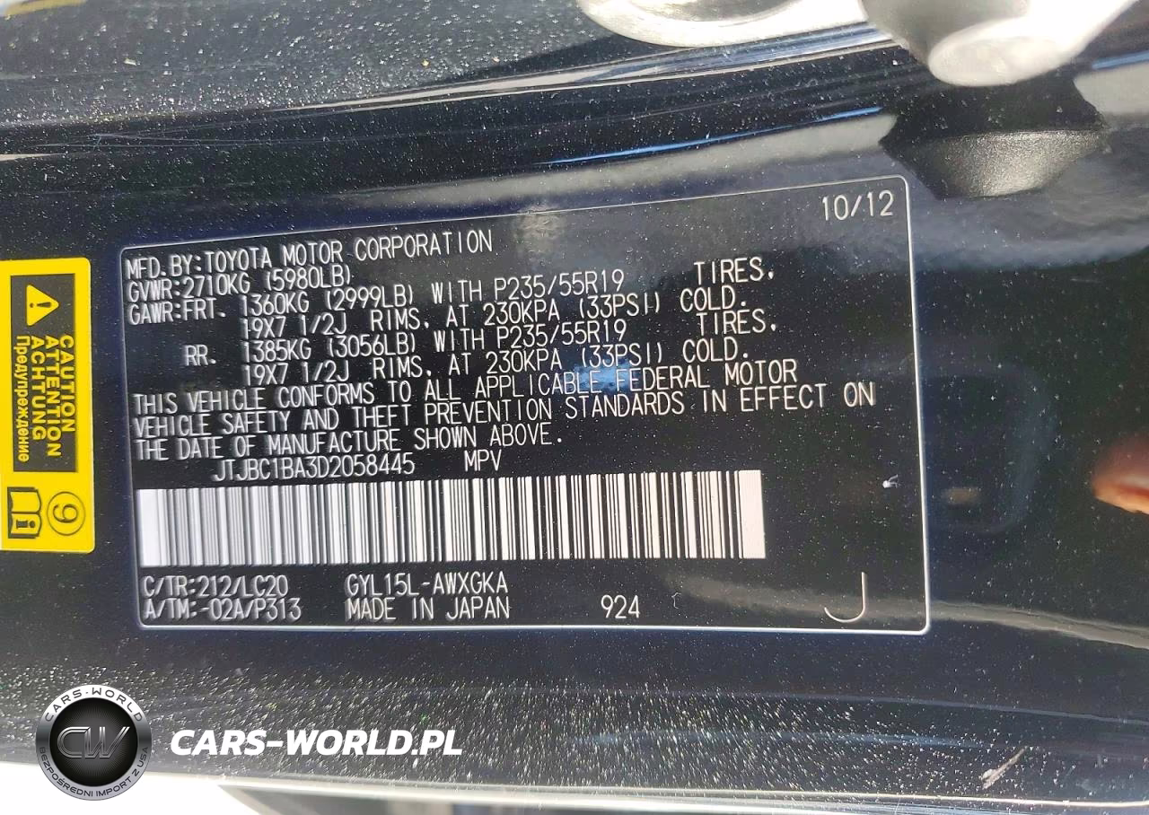 2013 Lexus Rx 450H VIN:JTJBC1BA3D2058445 - 13