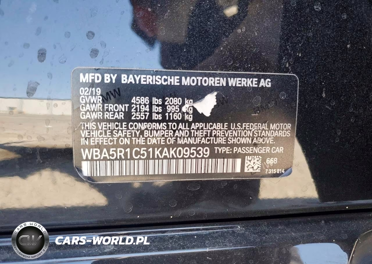 2019 BMW 330I VIN:WBA5R1C51KAK09539 - 12