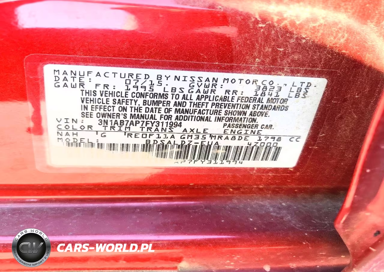 2015 Nissan Sentra VIN:3N1AB7AP7FY311994 - 12